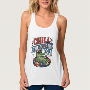 Camiseta de Verão Jacaré Engraçado Esfrie o Quarto