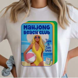Camiseta de Verão Mahjong Beach Club