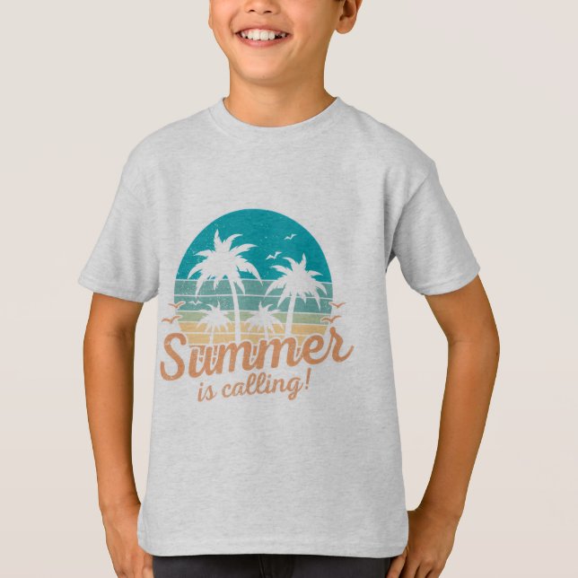 Camiseta de Verão para Crianças Leve e Fresca (Frente)