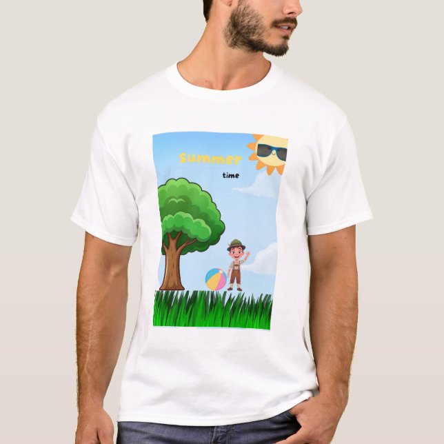 Camiseta de verão para homens (Frente)