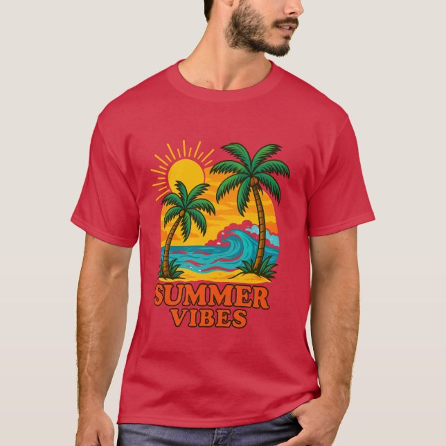 Camiseta De Verão Para Sol, Vento E Praia (Frente)