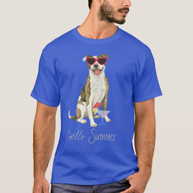 Camiseta de Verão Touro Terrier (Frente)