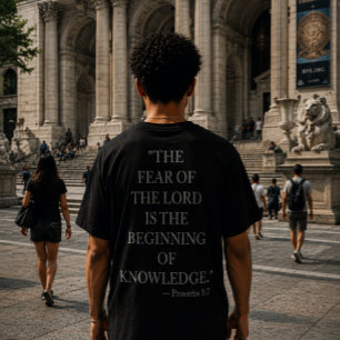 Camiseta de versículo bíblico Provérbios 1:7