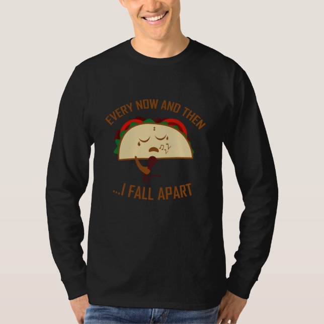 Camiseta De Vez Em Quando Eu Caio Taco Engraçado Taco (Frente)