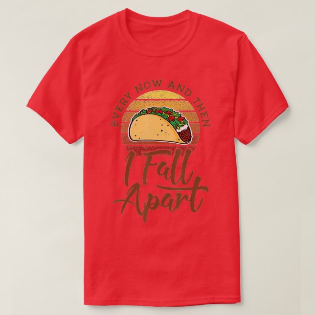 Camiseta De Vez Em Quando Eu Caio, Taco Para Homens. (Frente do Design)