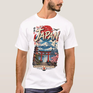 Camiseta de Viagem ao Japão | Monte Fuji Vintage J