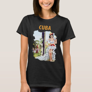 Camiseta de viagem Cuba Dançarina Férias