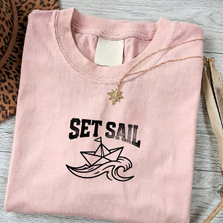 Camiseta de Viagem de Barco Vintage