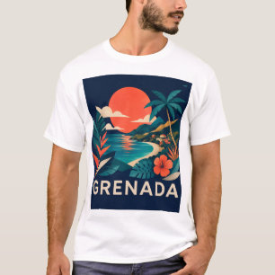 Camiseta de Viagem Geométrica Moderna de Granada