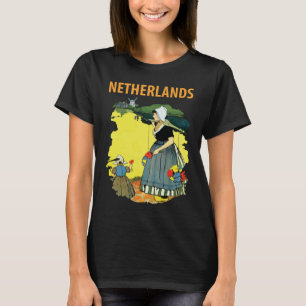 Camiseta de Viagem Jardim de Tulipas Holandesa