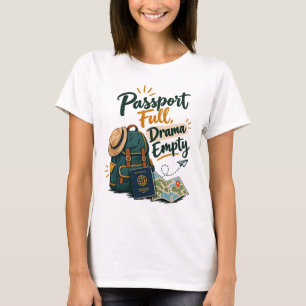 Camiseta de Viagem Passaporte Drama Vazio