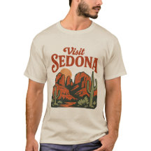 Camiseta de viagem pelo deserto "Visite Sedona" vi