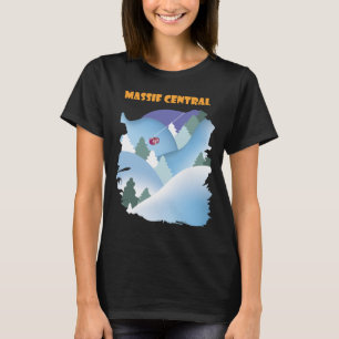 Camiseta de Viagem Retro de Esqui Massif Central