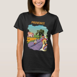 Camiseta de Viagem Retro de Lavanda da Provença Fr