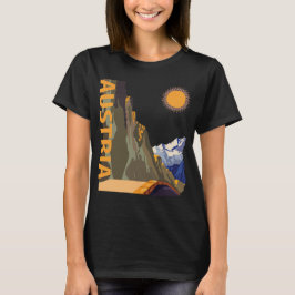 Camiseta de viagem retrô dos Alpes da Áustria com