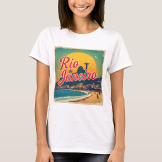 Camiseta de Viagem Retro Rio De Janeiro Brasil