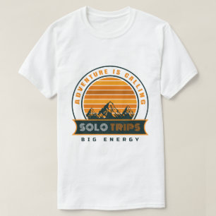 Camiseta de Viagem Solo Aventura na Montanha