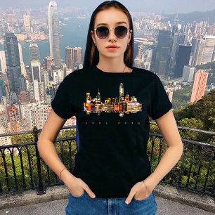 Camiseta de Viagem Vibrante do Porto de Hong Kong