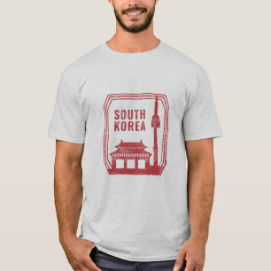 Camiseta de Viagem Vintage da Coreia do Sul