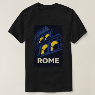 Camiseta de Viagem Vintage Roma Itália Camiseta Re
