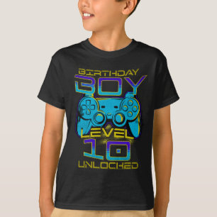 Camiseta de Videogame 'Aniversariante Nivel 10 Des