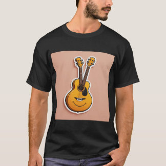 Camiseta de Violão de Cartoon Joyful - Vírgulas