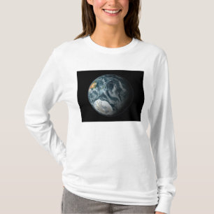 Camiseta De vista completa da terra que destaca a Antártic