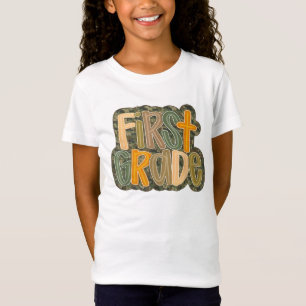 Camiseta De Volta À Camuflagem Escolar 1rua No 1º Ano