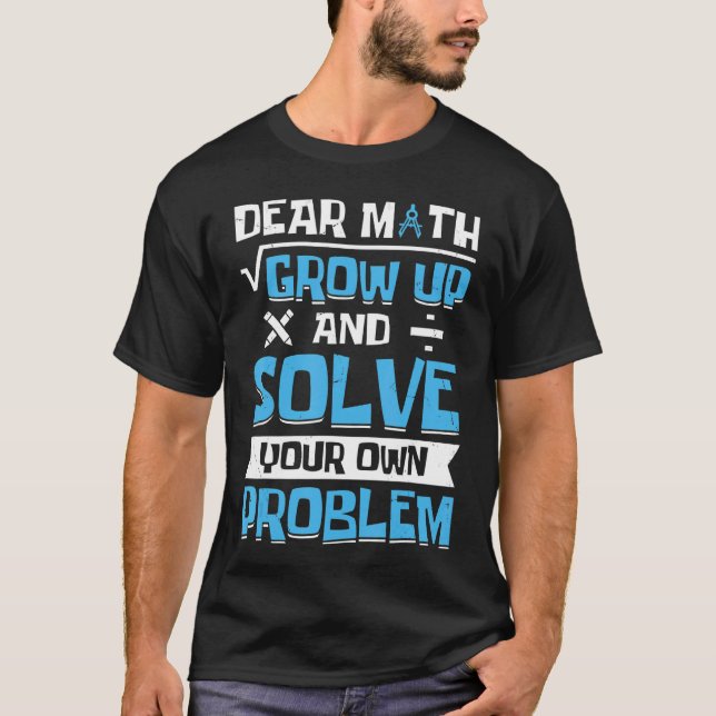 Camiseta De volta à Citação de Matemática nas Escolas para  (Frente)