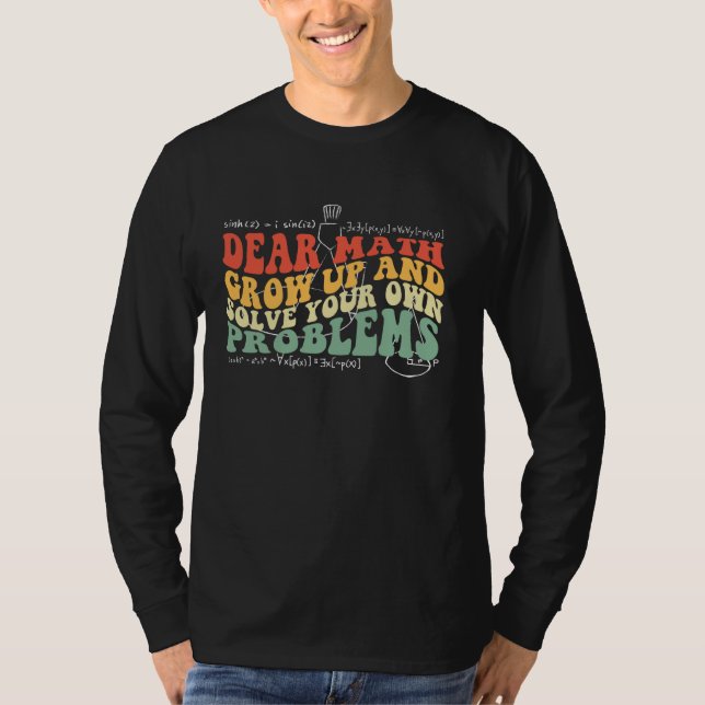 Camiseta De volta à Citação de Matemática nas Escolas para  (Frente)