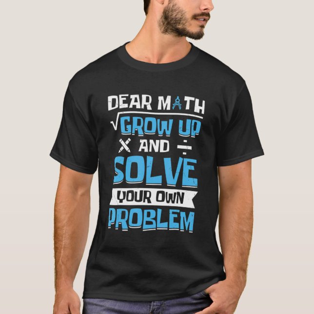 Camiseta De volta à Citação de Matemática nas Escolas para  (Frente)