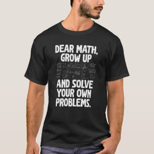 Camiseta De Volta À Citação De Matemática Para Meninas Adol