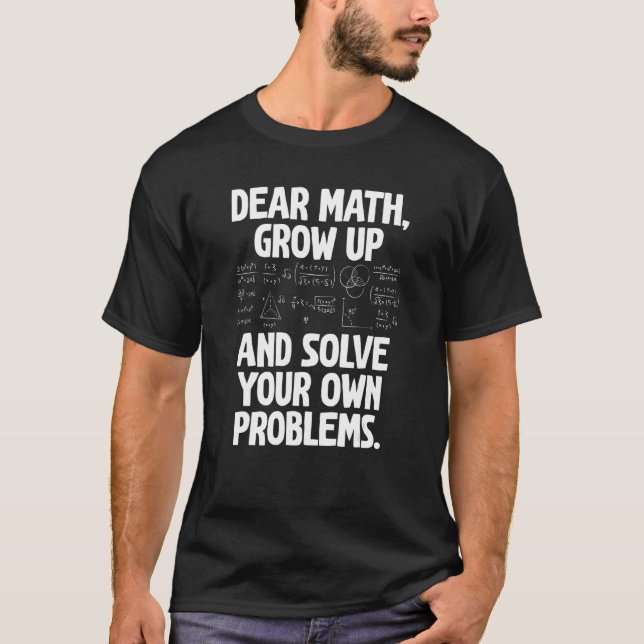 Camiseta De Volta À Citação De Matemática Para Meninas Adol (Frente)