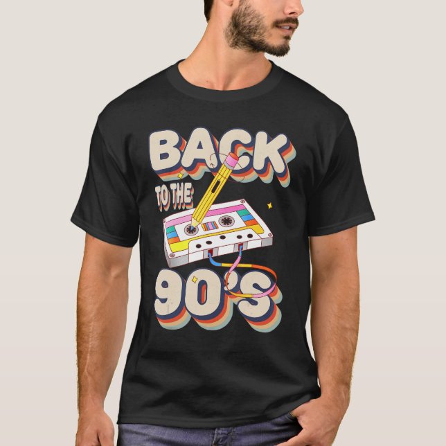 Camiseta De volta à década de 90 para mulheres Partido Tema (Frente)