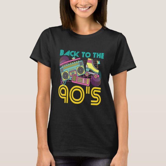 Camiseta De Volta À Década De 90 Para Mulheres Retro Costum (Frente)