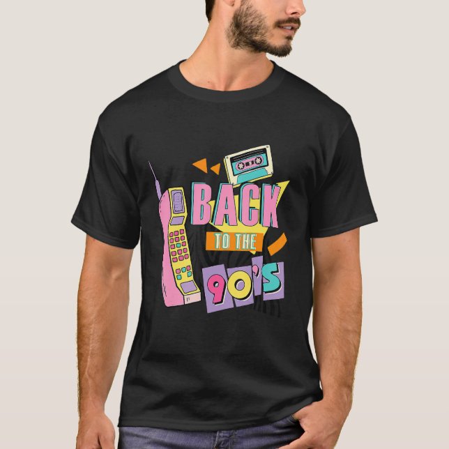 Camiseta De Volta À Década De 90 Para Mulheres Retro Costum (Frente)