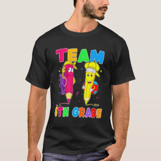 Camiseta De Volta À Equipe Da Escola, Grau De 6, Ensino De