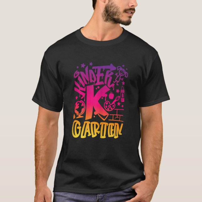 Camiseta De Volta À Equipe De Jardim De Infância Da Escola  (Frente)