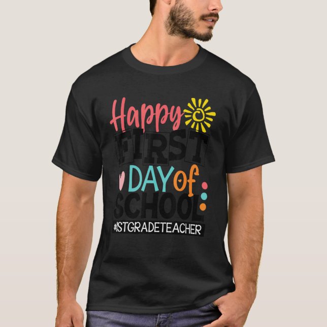 Camiseta De Volta à Escola 1º Primeiro Ano Equipe Para Prof (Frente)