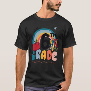 Camiseta De Volta À Escola, 6 Grau Rainbowprint Segundo