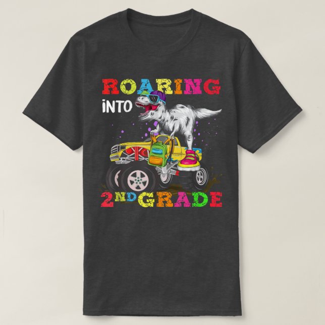 Camiseta De Volta À Escola A Viajar Para A Truta De Monstro (Frente do Design)