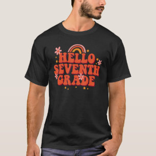 Camiseta De Volta À Escola Alô, 7º ano, 7, Para Crianças Bo