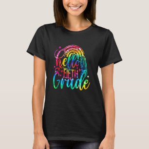 Camiseta De Volta À Escola Alô, Arco-Íris Do Quinto Grau, T