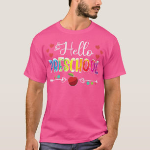 Camiseta De Volta À Escola Alô Meninas Da Pré-Escola