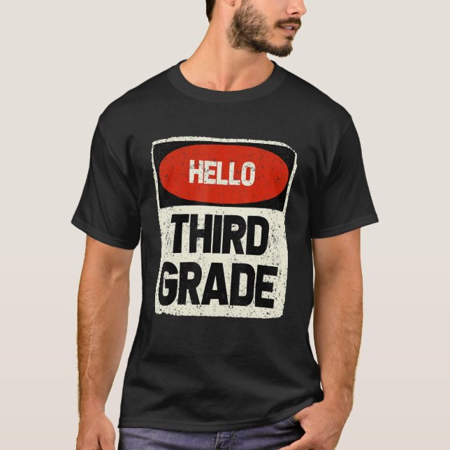 Camiseta De Volta À Escola Alô Terceiro Grau Para Crianças (Frente)