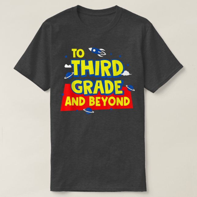 Camiseta De Volta À Escola Ao Terceiro Grau E Para Além Do  (Frente do Design)
