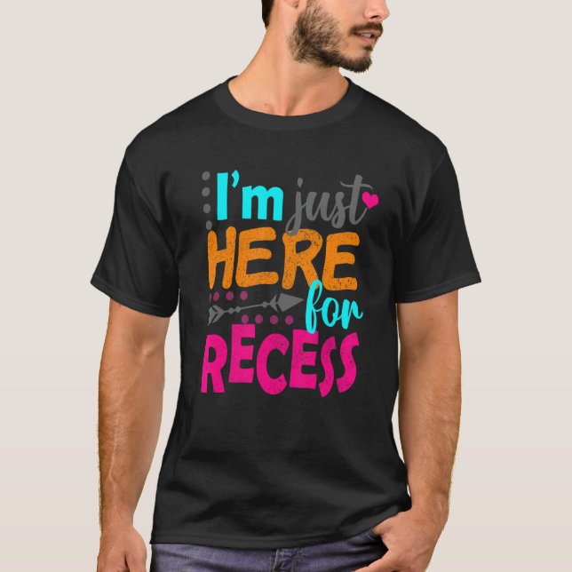 Camiseta De Volta À Escola Aqui Para O Recess (Frente)