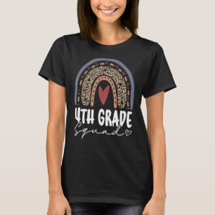 Camiseta De Volta À Escola Arco-Íris 4.º Grau Esquadrão Par