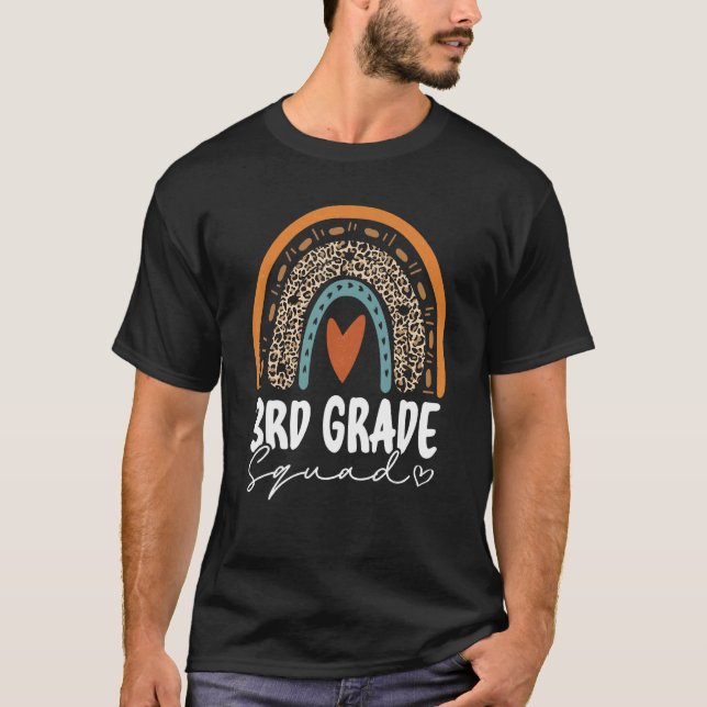 Camiseta De Volta À Escola Arco-Íris De Terceiro Grau Esqua (Frente)