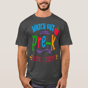Camiseta De Volta À Escola Assista Ao Pré-K Aqui Eu Vim Cam